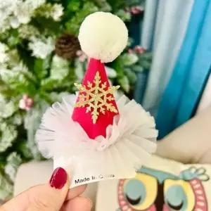 지앤지크리스마스 산타모자 헤어핀 성탄절 집게핀 파티머리핀 루돌프 머리핀 파티소품 이벤트 선물