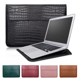 마그네틱 악어 PU 가죽 노트북 슬리브 봉투 파우치 케이스 맥북 호환 삼성 호환 화웨이 호환 HP 호환11 12