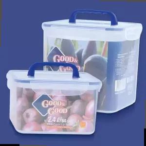 김장용기 굿앤굿 손잡이 밀폐용기 반찬 김치통 야채보관통 2.4L