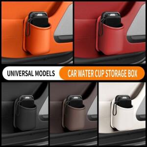 차량 도어 가죽워터컵 보관함 정리함 및 시트 뒤 다용도 음료 쓰레기