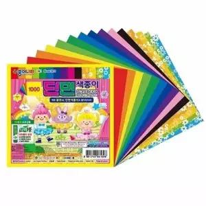 꽃무늬 색종이 만들기 전용 단면 다채로운 창작용