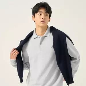 [백화점 정품] 빈폴 멘 [FW25]클래식 소프트 코튼 칼라넥 티셔츠 - 라이트 그레이 BC5941C202 LL