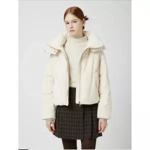 [롯데백화점]씨씨콜렉트 벨벳 후디드 숏 구스 다운 C254PSG804