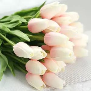 한송이 튤립 조화 연핑크 인테리어 꽃 꽃조화 조화꽃화분 장식화분