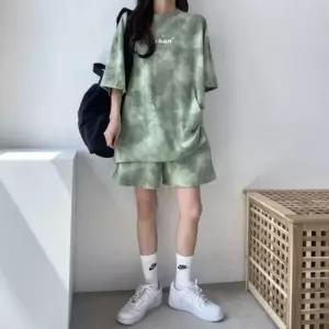 캐주얼 여성 3컬러 반팔 상하 세트