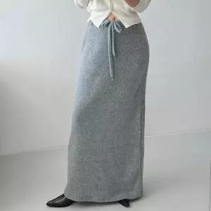 [하프클럽/]여자 MAXI 고무줄 H라인 보온 헤어리 롱스커트