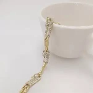 [토끼귀상점] 클립 체인 큐빅 볼드 레이어드 팔찌