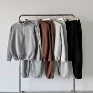 [신세계라이브쇼핑][옷자락] 여성 반집업 후리스 나그랑 티셔츠 조거팬츠 세트