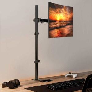 샤크팡 싱글 모니터암 스크린 높은 탁상용 스탠드 거치 지지대 기둥