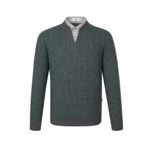 매장정품 DAKS 닥스 2025 FW 울100 자가드 셔츠레이어드 스웨터 그린 767079