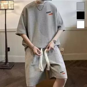 남자여름반팔세트 남성 와플패턴 반팔 반바지 심플 멘즈셋업 코디 세트