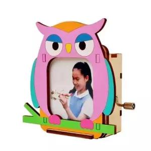 오르골만들기 NEZ722I3 수동 영공방 DIY 부엉이 오르골 액자 YM