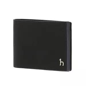 헤지스 블랙 라인배색 소가죽 머니클립 HJWA5F034BK