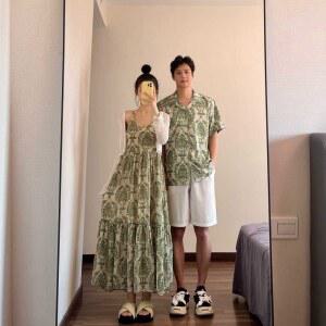 커플룩 동 여성 남자 시밀러룩 사이판 01 비치 원 커플룩 태국