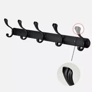 [룽스]후크 스텐레스 벽 옷걸이 벽걸이행거 행거(블랙)