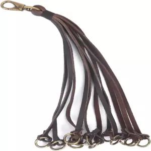 투르본 정품 가죽 사냥 오리 끈 게임 캐리어 - 브라운