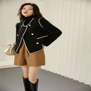 아우터 라운드 코트 배색 봄 재킷 가을 세련 FF72800