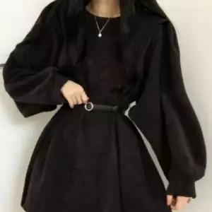 코듀로이 원피스 겨울 골덴 퍼프소매 여성 롱 소매 WFLPUMQ