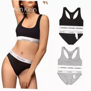 [Calvin Klein]UNDERWEAR 캘빈클라인 언더웨어 C_K 여성 스포츠브라 브라렛 브라팬티 세트 3종 택1 P002...