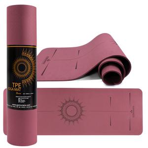 고무나라 PRO센터라인TPE요가매트/8mm/브라운-버건디/