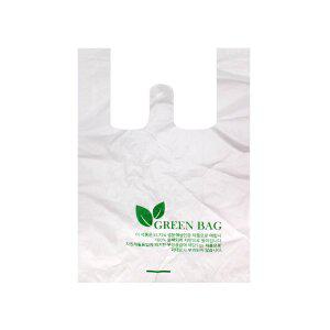 [이룸팩]친환경 생분해성 비닐봉투(중) 100장 썩는 비닐봉지