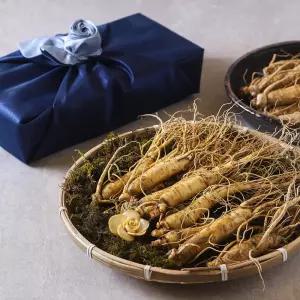 인삼 선물세트 1호 300g 인삼꽃+수삼10뿌리내외+보자기포장 금산 명절 설날 추석 셋트 생인삼 고려