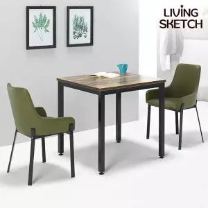 [리빙스케치] 보브 700 사각 빈티지 카페 테이블 업소용 티테이블 원룸 식탁