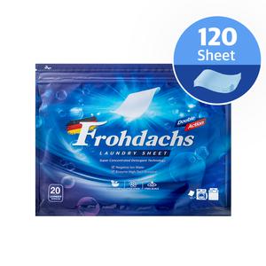 [편리한 종이세제]  고농축 시트세제 세탁세제 120매 드럼세탁기 공용