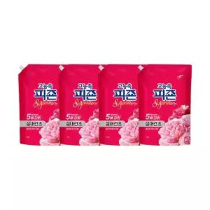 피죤 고농축 섬유유연제 시그니처 리필, 플라워페스티벌, 1.6L, 4개