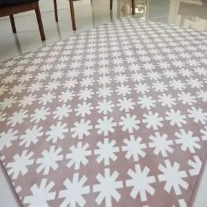 [텐바이텐]별패턴 극세사 카페트 러그 누드핑크100X150