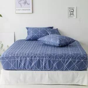 [텐바이텐]40수 트윌면 라인 누비매트리스 커버 블루 단품 S/SS/Q