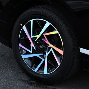2023 그랜저 GN7 튜닝 휠스티커 18인치 카본 홀로그램 랩핑 마스크 커버