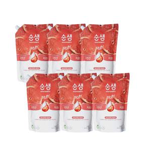 순샘 구연산 자몽향 주방세제 리필 1.2L x6개