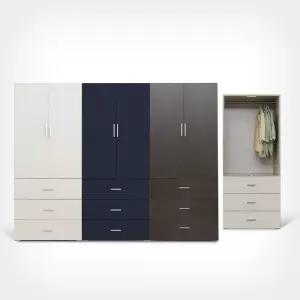 장인가구 비트 800 3단서랍 옷장 행거형