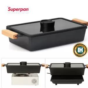 슈퍼팬 인덕션 사각 전골 냄비 오뎅 어묵탕 꼬치 무쇠 주물 샤브샤브 피자