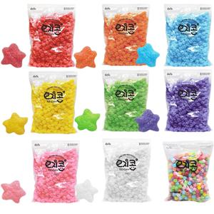 플레이콘 콘블럭 별모양 리필 500pcs 2x2cm 공예놀이 창의력 만들기재료