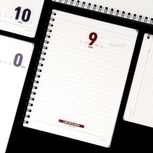 두꺼운 스프링노트 칸넓은 9mm 유선 라인 필기 줄공책 120매