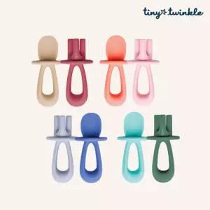 타이니트윙클 실리콘 아기/유아 수저포크세트(컬러선택)