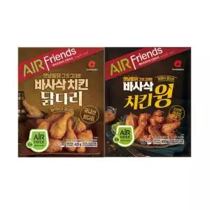 마니커에프앤지 국내산 닭고기 바사삭콤보 820g (바사삭닭다리420g+바사삭윙400g)
