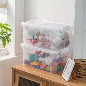 심플 스텝 리빙박스 다용도 수납정리함 반투명 5개 25L