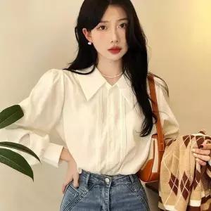 [셀러허브][프로셀러] 셔링 데이트룩 어깨 블라우스 빅카라 (S16850813)