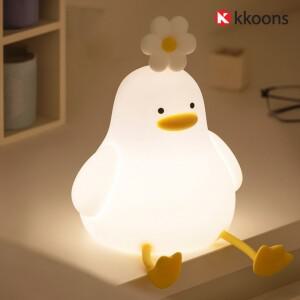 오리 말랑이 실리콘 감성 무드등 3단 밝기 조절 자동 소등