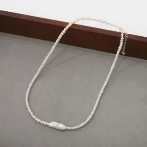 [셀러허브]여자 미니멀리즘 진주 펜던트 못난이 목걸이 (S17176992)