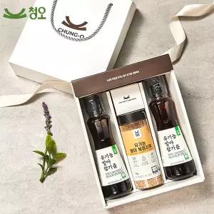 [롯데백화점]다온에프앤씨 유기농 참기름 청오 세트3호