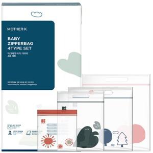 마더케이 아기 지퍼백 필수 4종 BOX형 60매(S15+M15+L15+XL15)