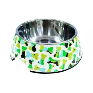 애완용품 애견식기 슈퍼 데칼멜라민보울 S 그린본