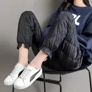 [하프클럽/]여자 겨울 솜바지 발목 절개 디자인 패딩팬츠 패딩옷