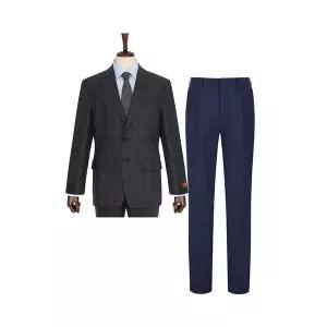 [하프클럽/BY파크랜드]울100 윈도우 체크 스트레치 정장 세트-AA0SN314_AA0PS314