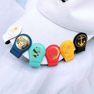 금박 골프 볼마커 자석 클립 골프 볼마크 모자