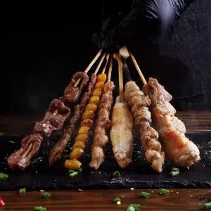 캠핑요리 수제꼬치 닭 염통 꼬치 (1팩 5꼬치)